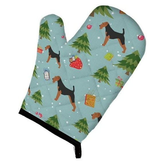 Christmas Welsh Terrier Oven Mitt