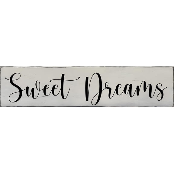 Cskhip Sweet Dreams Wood Sign, Farmhouse Bedroom Decor for Home Decor Country Living Dining Room Bedroom Art Wall Door Bars Clubs Cafes Plaque Wooden Sign 6" x 16"