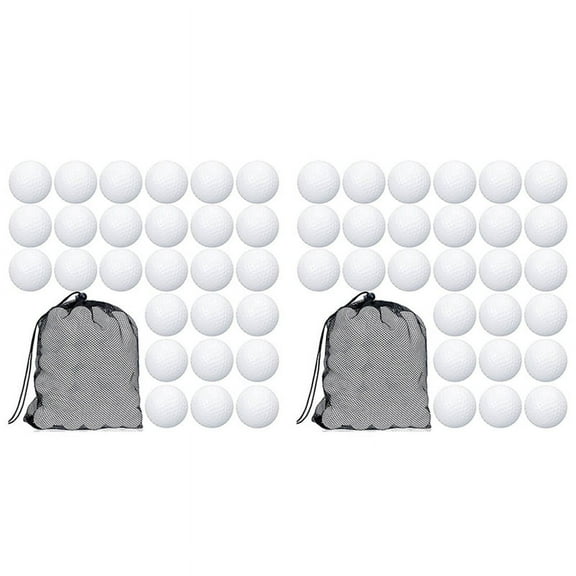 200 Pcs Golf Practice Ball Hollow Golf Ball Training Golf Balls with Mesh Drawstring Storage Bags for Training,200 x Golf balls,White