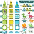 thumbnail image 5 of Magnetic Tiles Building Block Dinosaur Educational Dino World Learning Construction toys for Kids, 5 of 9