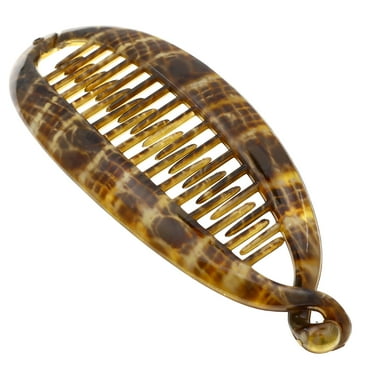 Camila Paris CP1040 French Large Banana Clip Hair Comb, Flexible Banana Clips Hair for Thick Hair Ponytail Holder Interlocking Banana Hair Clips Styling Hair Banana Clips for Women Made in France