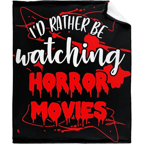 LHSHID Horror Movie Watching Blanket Blanket Gifts Fleece Picnic for Men Kids Summer Soft Throw Fuzzy Blankets for Couch House Travel 60x80in