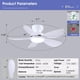 thumbnail image 5 of Ventilador de techo Kviflon de 36 pulgadas con luz y mando a distancia, color blanco, 5 of 9