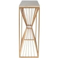 thumbnail image 6 of Butler Specialty Cosmo Fossil Stone And Metal Console Table In Gold, 6 of 9