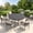 Black table-Wheat Cushion, variant on Vicllax 5 Pieces Outdoor Patio Dining Set, 41" Black Round Table and 4 Rattan Chairs with Soft Wheat Cushions