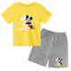 thumbnail image 3 of Conjunto de 2 piezas de camiseta y pantalones cortos de marca Disney de manga corta de verano para niños y niñas, conjuntos de moda para bebés de 2 a 12 años, 3 of 5