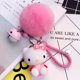 thumbnail image 3 of Sanrio-Llavero de Hello Kitty Y2k, bonito llavero Kawaii de Hello Kitty Things, Bola de piel de conejo de felpa, adornos de bolsa, regalos de joyería, 3 of 4