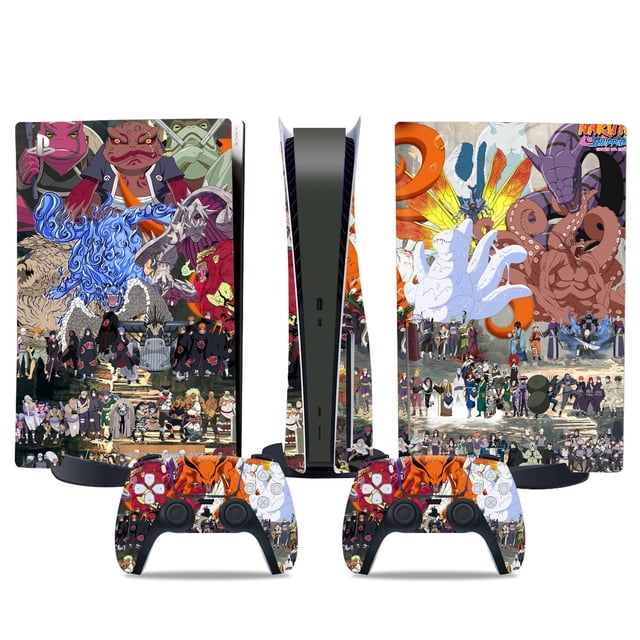 Autocollant version Lecteur Optique PS5, Peau PS5 cool, Poignée de Manette, pour console PS5 et Manette, NARUTO