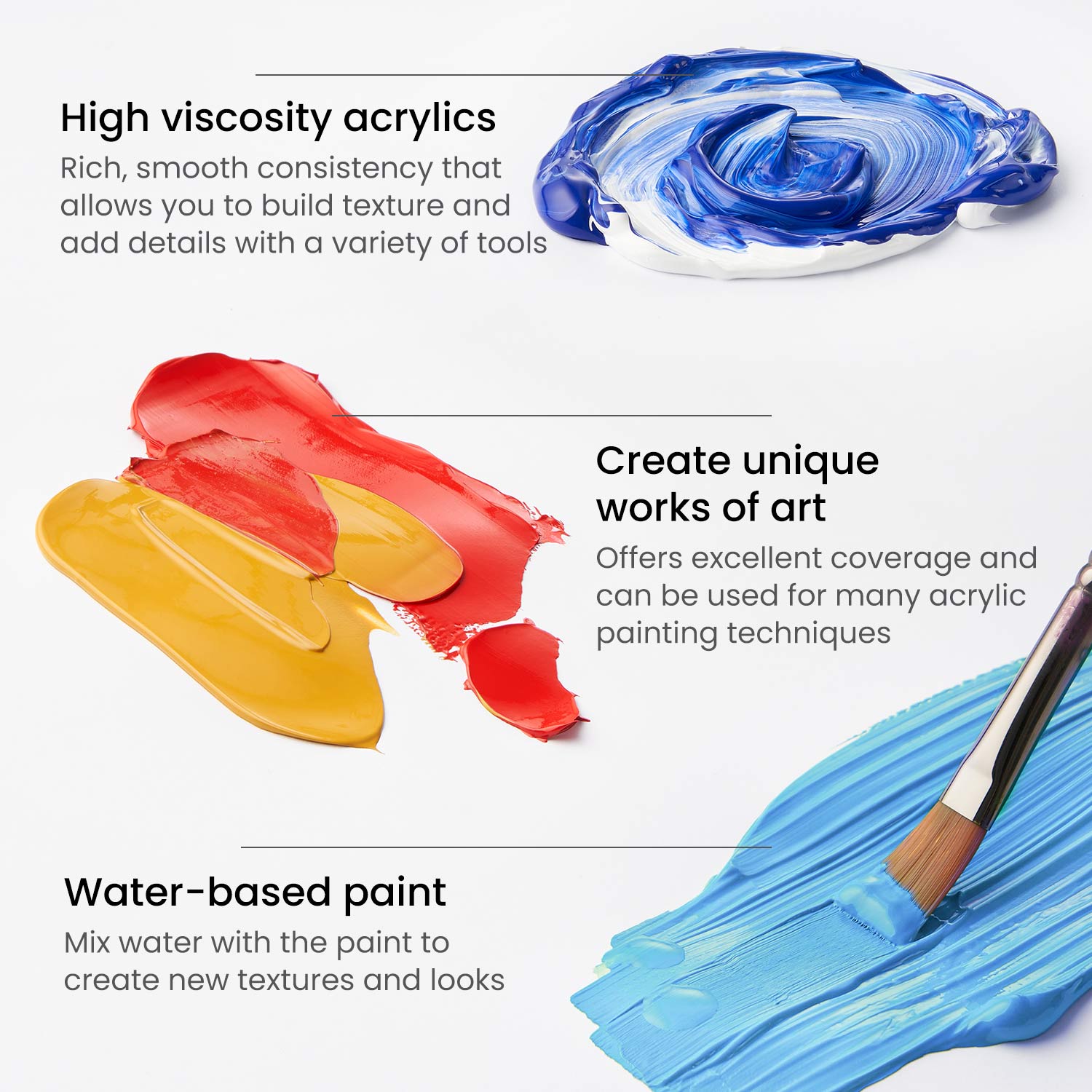 Arteza 24-Count Acrylic Artist Paint Set, 22ml Tubes photo 2