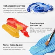 Arteza Acrylic Artist Paint, Gloss Finish, Multicolor, Set of 24, 22 mL