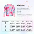 thumbnail image 6 of Sholeno Girls' Colourful Rash Guard Swim Shirt Long Sleeve Shirts Athletic Surf Pullover Swim Tops Pink 14, 6 of 6