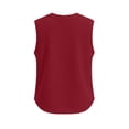 thumbnail image 6 of Mifsaly Womens Ribbed Sleeveless Tank Tops Casual Crewneck Muscle Shirts Summer Loose Fit Basic Activewear Undershirts Red,M, 6 of 7