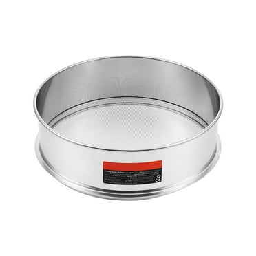 KFFKFF Flour Sieve with 10 Mesh Screen, Crafted from 304 Stainless Steel, Food-Safe Fine Mesh Sifter, 12.6" Diameter, Suitable for Baking with 5 Mesh Sizes for Mungbean, Rice and Pearl Powder