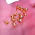 thumbnail image 5 of 14K Gold Plating Ball Stud Earrings for Women and Men,Hypoallergenic 925 Silver Post Earring for Sensitive Ears Lightweight 3Pairs, 5 of 7