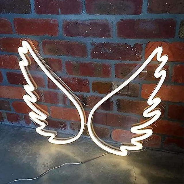Letrero de neón para decoración de habitación Letrero LED de ala estética para pared de dormitorio Escritorio de dormitorio Luz de neón para habitación de muy buen gusto Usb/regalos con pila