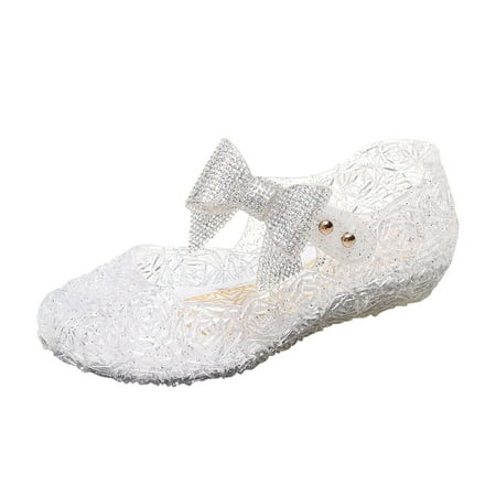 

Toddler Girl Sandals Sizes 2.5-3 Years Jelly Birthday Glitter Dance Comfortable Breathable Outdoor Trendy Durable White Slippers