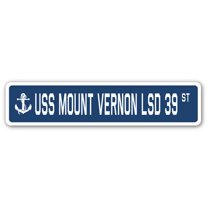 USS MOUNT VERNON LSD 39 Street Sign us navy ship veteran sailor gift