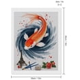 thumbnail image 2 of Diamond Art Kit for Adults, Orange Fish Art Eiffel Rose Brushes Diamond Painting for Adults Beginners, 5D DIY Diamond Art Painting Kits, Colorful Diamond Painting Craft for Home Decor 12x16, 2 of 7