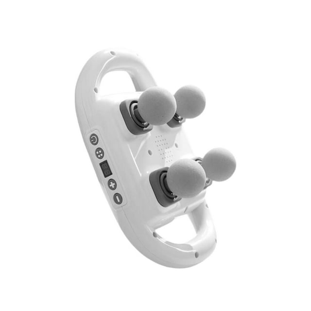 Esquirla Handheld Massage Machine 6 Gears with 4 Massage Heads for Neck Legs Shoulder White
