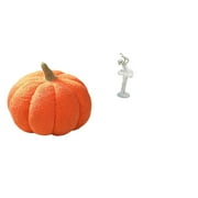 CoudarTitie Pumpkin Ballerina Plush Cushion Sculpture for Creative Bedroom Sofa and Fireplace Decor with Modern Dancing Girl Ornament