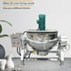 thumbnail image 4 of Máquina mezcladora de mermeladas de frutas con inclinación eléctrica, olla con camisa y agitador, caldera de sándwich con calentamiento a vapor industrial, 4 of 5