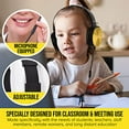 thumbnail image 2 of Auriculares para el aula con micrófono, paquete de 10, cómodos auriculares giratorios para estudiantes para biblioteca, escuela, avión, aprendizaje en línea y viajes, sonido estéreo HQ con conector de, 2 of 5