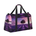 thumbnail image 2 of Easygdp Lavender Field Sunset Bolsa de Gimnasio, Bolsa de Viaje Duffel, Bolsa de Fin de Semana con Compartimentos, Bolsa de Mano para Noche, 2 of 7