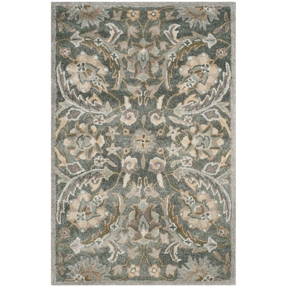 SAFAVIEH Bella Selna Floral Area Rug, Grey/Multi, 2'6" x 4'