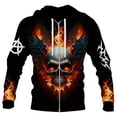 thumbnail image 3 of Nueva sudadera con capucha con cremallera y calavera con estampado 3D para hombre, chaqueta informal de calle de gran tamaño para hombre, ropa de moda retro para otoño e invierno, 3 of 5