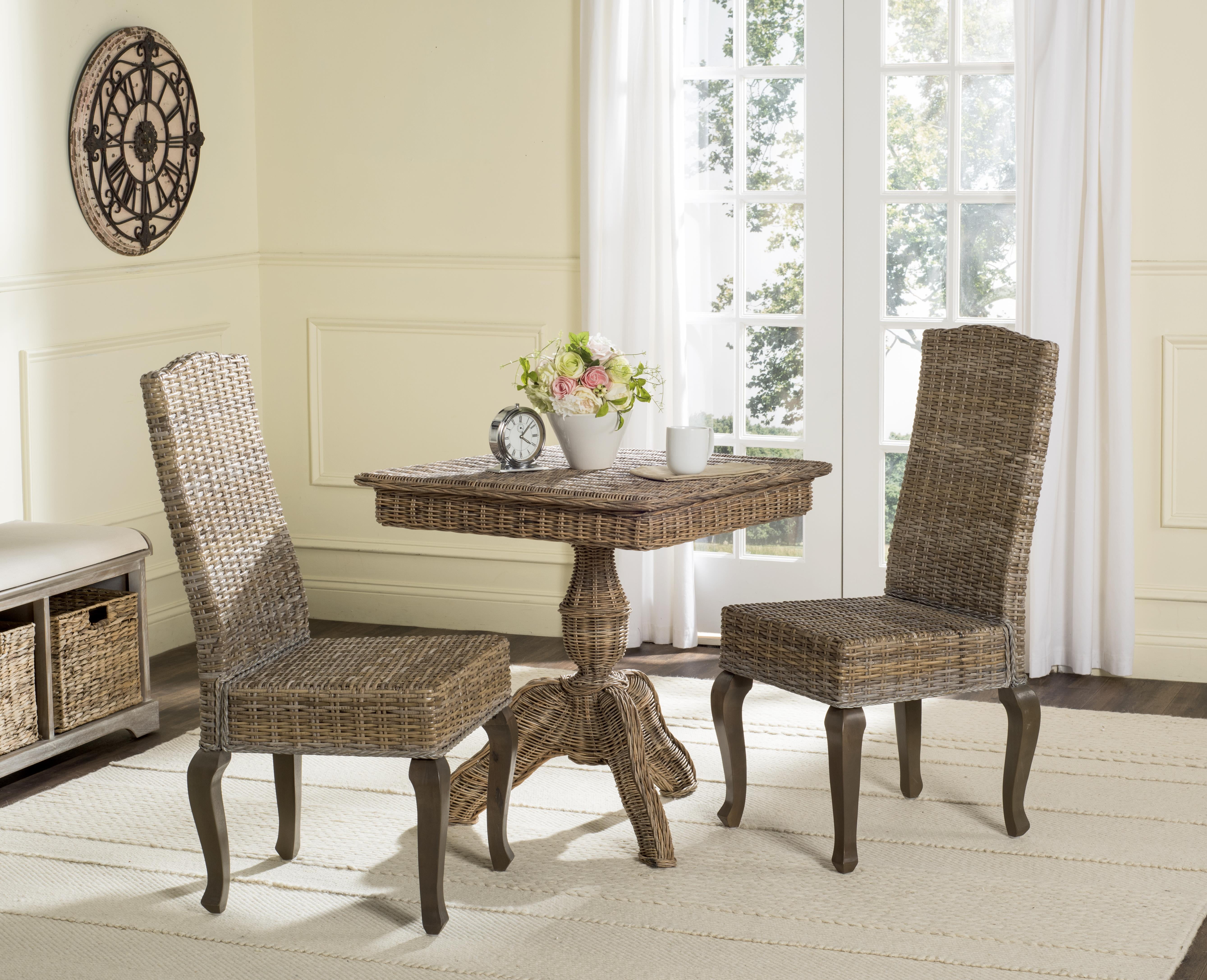 safavieh odette wicker dining chair