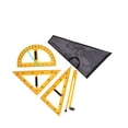 thumbnail image 1 of Guardoinrt Drawing Math Geometry Tool Big Size Compass Triangle Protractor Ruler Architects And Engineers Math Geometry Equipment Yellow 4 pcs, 1 of 6