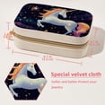 thumbnail image 5 of Starry Unicorn Velvet Portable Travel Organizer with Removable Compartment - Gift, Jewelry Boxes, Necklace, and Jewelry Organizer, 5 of 7