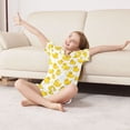 thumbnail image 3 of FORMRS Niños Short Sleeve Top and Pants Pajama Set Unisex Satin 2-Piece Sleepwear, Sizes 5-6Y, Yellow Rubber Ducks, 3 of 8