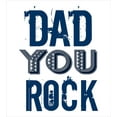 thumbnail image 3 of Dad You Rock Duvet Cover Set, Monochrome Grunge Style Lettering on a Plain Background, Decorative 2 Piece Bedding Set with 1 Pillow Shams, Twin Size, Night Blue Violet Blue, by Ambesonne, 3 of 3