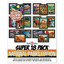 Stuff2Color Super Fuzzy Velvet Coloring (National Parks Edition) 10" x 8" Posters (18 Pack)