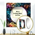 thumbnail image 3 of Designart "Exotic Weave III" 0 Multicolor Large Square Mirror - Square Bedroom Mirror Printed Wall Decor - Glam Square Printed Wall Mirror Art, 3 of 5