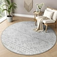 thumbnail image 1 of Abstract Area Rug x Modern Rugs for Living Room Neutral Machine Washable Rug Non Slip Carpet for Bedroom Office Living Room Dining Room Nursery Rug Grey &, 1 of 7