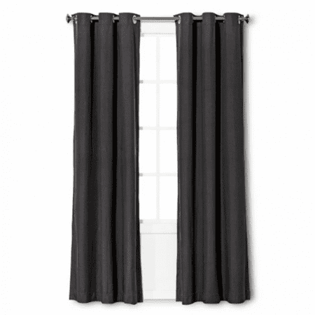 Windsor Light Blocking Blackout Curtain Panel Charcoal (42