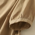 thumbnail image 6 of Loose Linen Shirts Button Up Collared Summer Fall Clothes 3/4 Length Sleeve Tops Casual Womens Blouses (2XL, Coffee), 6 of 7