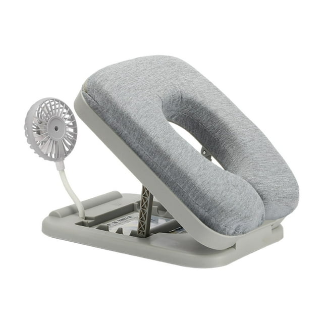 Almohada de papá con ventilador, almohada para dormir, diseño hueco, suave, multifunción, para escritorio, boca abajo, almohadilla para el cuello para