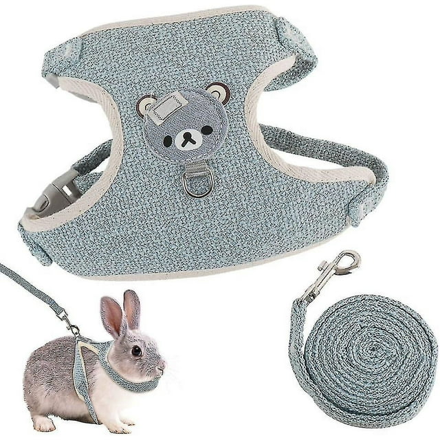 Adjustable Rabbit Leash,breathable Vest Harness With Lead Pet Harness Lead For Bunnies, Cats, Little Pet Walking