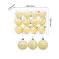 thumbnail image 3 of Christmas Ornaments Set 12 Pack Flocked Christmas Balls Multicolor Shatterproof Tree Decorations for Holiday Party and Home Decor, 3 of 9