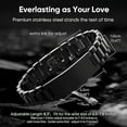thumbnail image 5 of Vagzen Stainless Steel Link Bracelet Personalized Jewelry Gift for Men DAD Father Husband Boyfriend, 5 of 7
