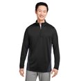thumbnail image 1 of Harriton M786 Protection Anti-Accroc pour Hommes Plus IL Colorblock Quart de Zip - Noir/dk CHRCL - 2TG, 1 of 2