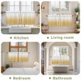 thumbnail image 6 of Yellow Ombre Tier Curtains, White Gradient Color Modern Abstract Art Light Filtering Kitchen Curtains, 2Pcs Rod Pocket Half Window Treatments Panels for Sink Cafe Cabinet Camper 27.5x36 Inches, 6 of 9
