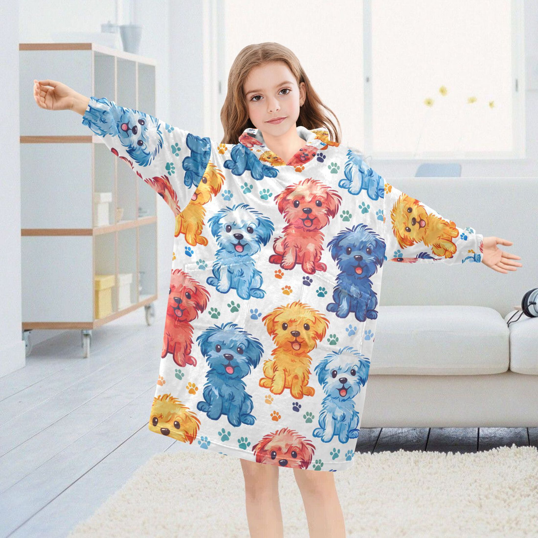 joogoo Blanket Hoodie for Dog Cartoon Oversize Sweatshirt 3-14 YR L
