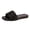 Black, variant on Women's Glitter Flat Slippers - Sparkly Dressy Open Toe Slip-on Shoes