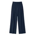 thumbnail image 6 of Diufon Womens Corduroy Pants Dressy Casual Button Elastic Waist Wide Leg Trousers with Pockets Fall Winter Fashion Clothes, 6 of 7