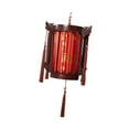 thumbnail image 2 of Lámpara colgante tradicional de madera con enchufe chino, farol con forma de caballo giratorio para casa de té Diámetro 34cm, 2 of 9