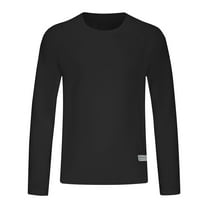 WMTBSRSW Men's Long Sleeve T Shirs Solid Casual Basic Tee Lightweight Breathable Crewneck Tops Fall Workout Athletic T-Shirt Big and Tall